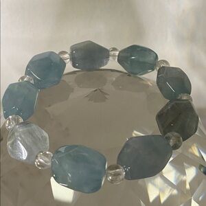 ✨ Faceted Blue Fluorite Crystal Healing Bracelet